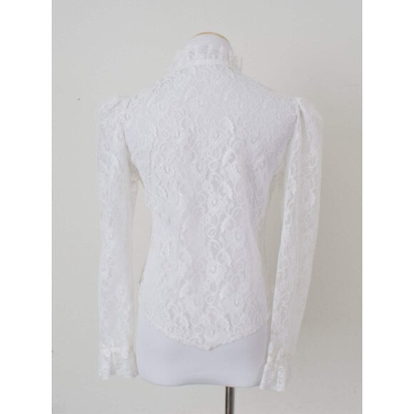 Vintage Victorian Lace Poets Blouse‎ - Picture 4 of 10